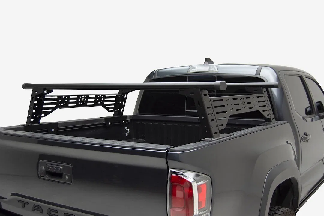 Z879101 – T-REX Ladder Rack, Bed Rail Mount Direct-Fit Mid-Cab Height Black Textured Powder Coat Aluminum Cross Bars/...